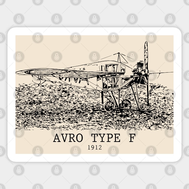 Avro Type F 1912 Aircraft Sticker by Lakeric